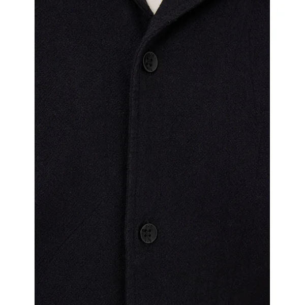 Chemise manches courtes unie Noir