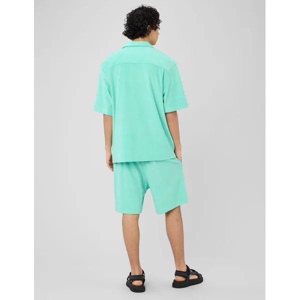 Chemise manches courtes éponge Vert d'eau