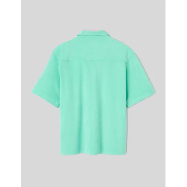 Chemise manches courtes éponge Vert d'eau