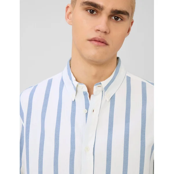 Chemise manches longues rayée Bleu moyen