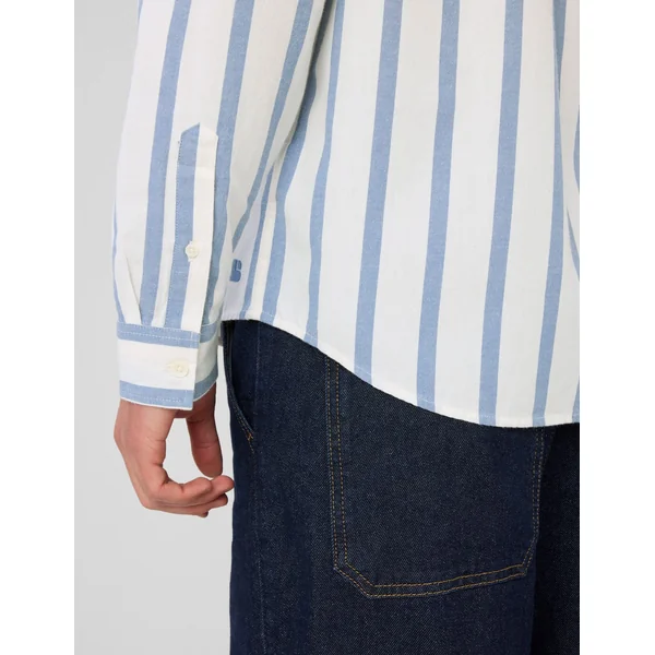 Chemise manches longues rayée Bleu moyen