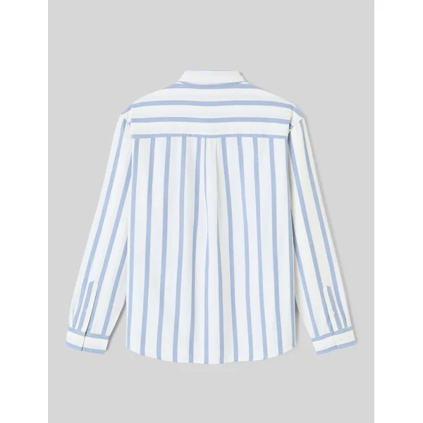 Chemise manches longues rayée Bleu moyen
