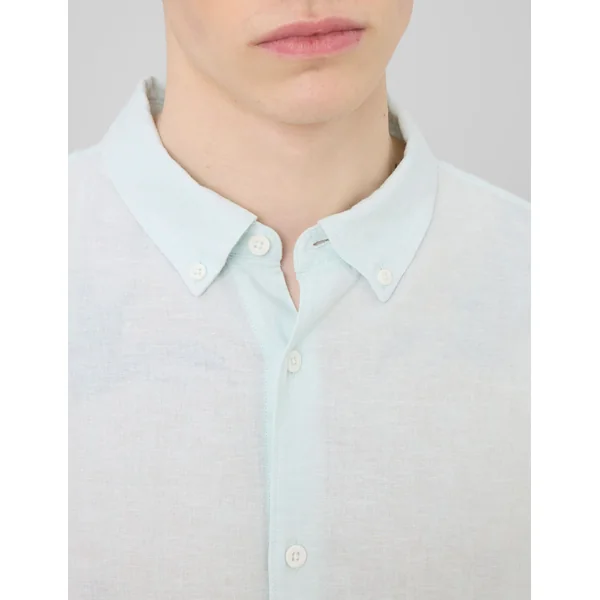 Chemise manches longues viscose lin Menthe