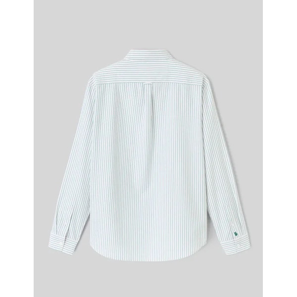 Chemise oxford rayée Blanc/ Ecru