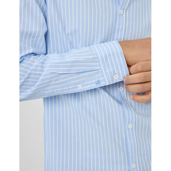 Chemise oxford rayée Bleu clair