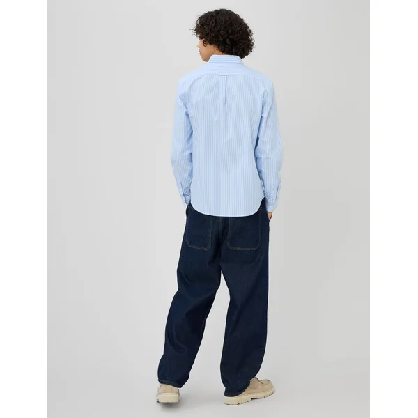 Chemise oxford rayée Bleu clair