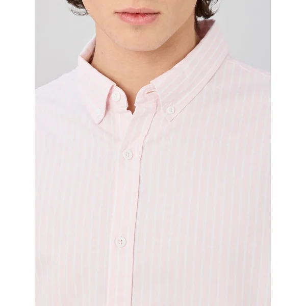 Chemise oxford rayée Rose