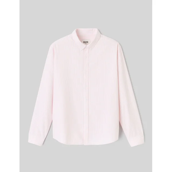 Chemise oxford rayée Rose