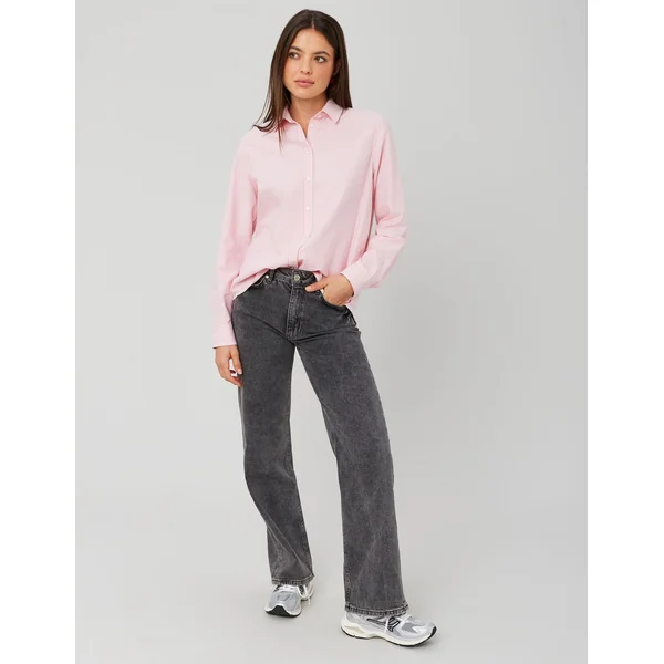Chemise oxford rayée Rose