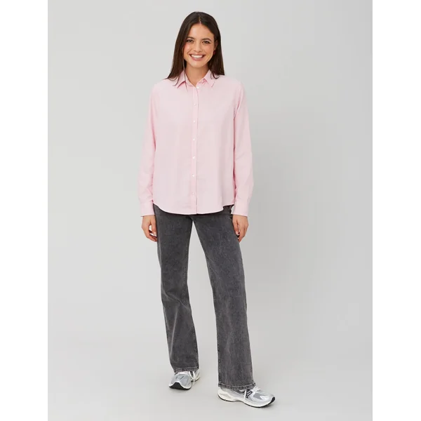Chemise oxford rayée Rose