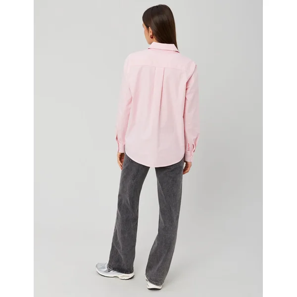 Chemise oxford rayée Rose