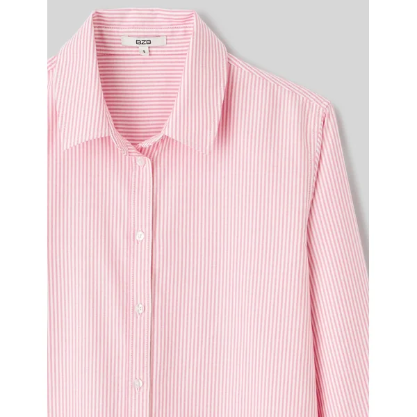 Chemise oxford rayée Rose
