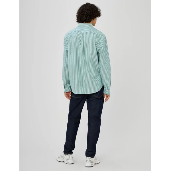 Chemise oxford rayée Vert