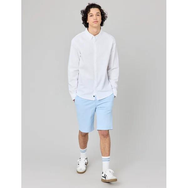 Chemise oxford unie Blanc