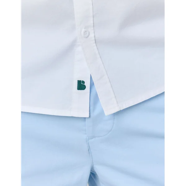 Chemise oxford unie Blanc