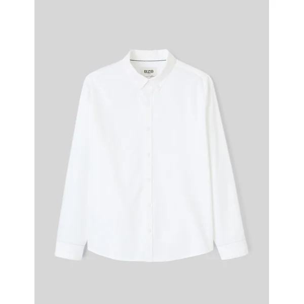 Chemise oxford unie Blanc