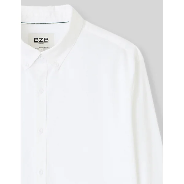 Chemise oxford unie Blanc