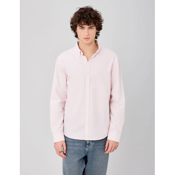 Chemise oxford unie Rose