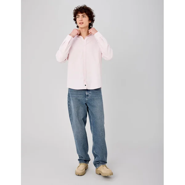 Chemise oxford unie Rose