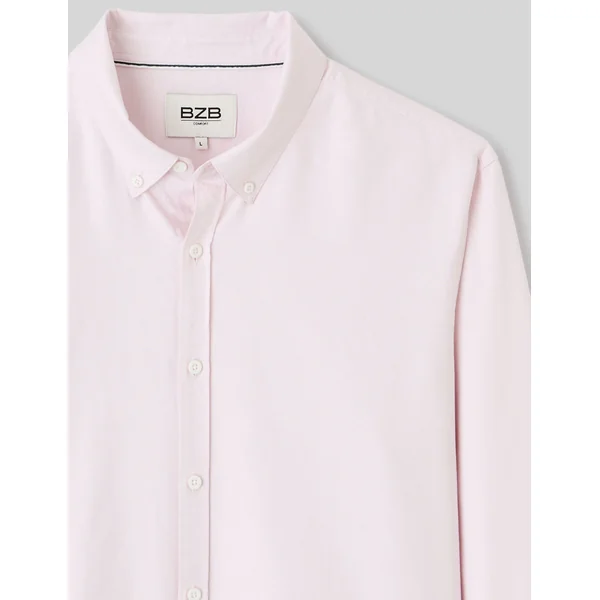 Chemise oxford unie Rose