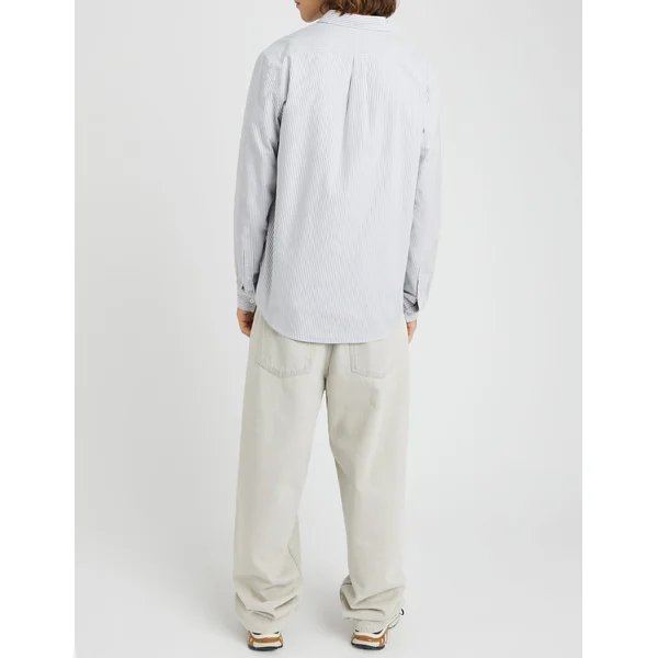 Chemise rayée droite Gris foncé