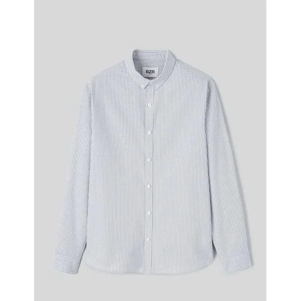 Chemise rayée droite Gris foncé