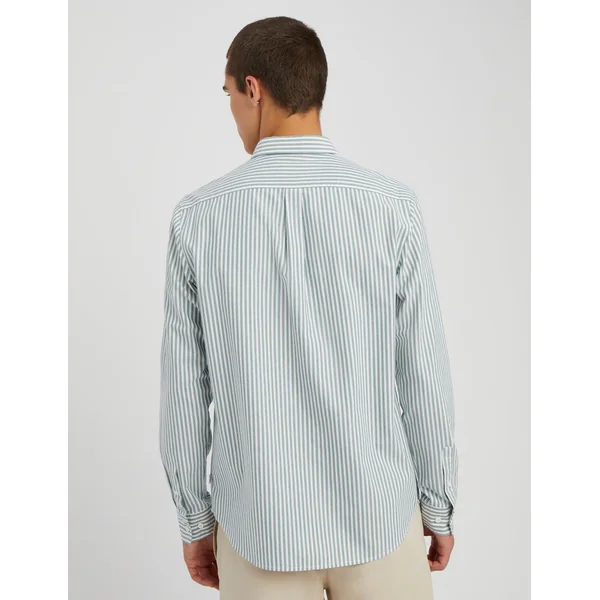 Chemise rayée droite Vert