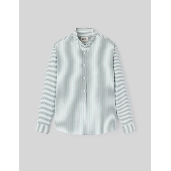 Chemise rayée droite Vert