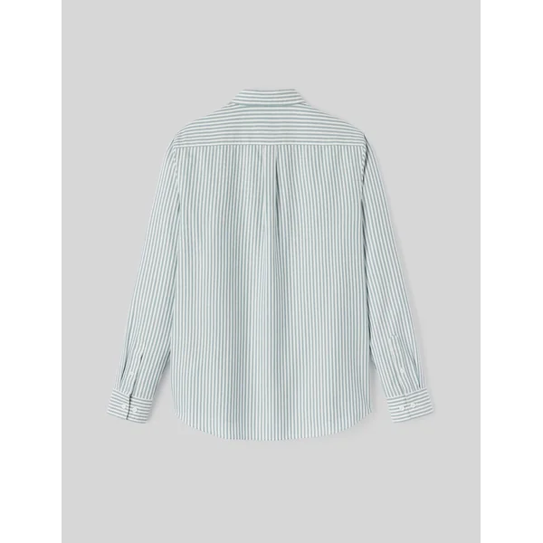 Chemise rayée droite Vert