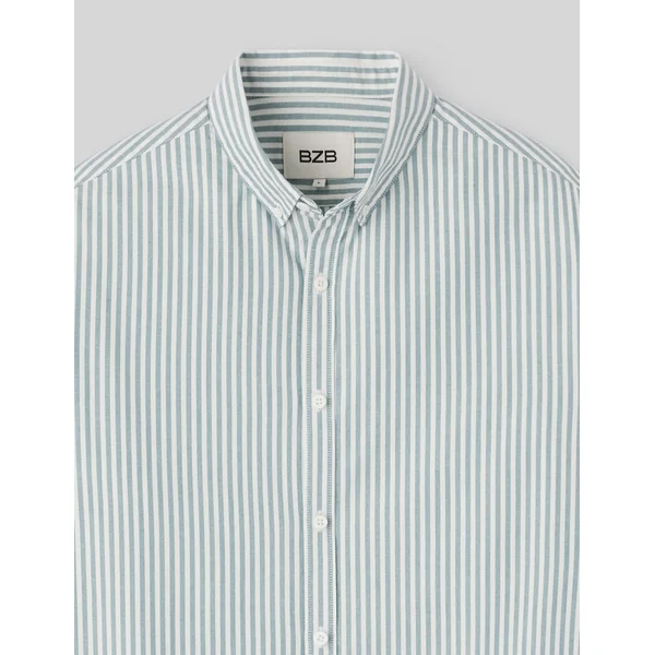 Chemise rayée droite Vert