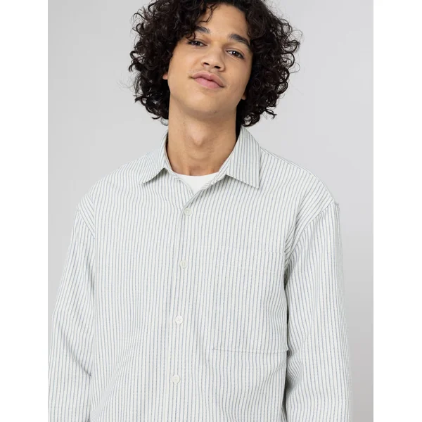 Chemise rayée flanelle Naturel