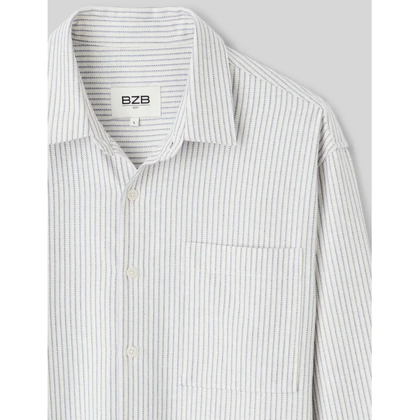 Chemise rayée flanelle Naturel