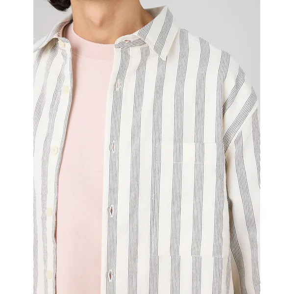 Chemise rayée Naturel