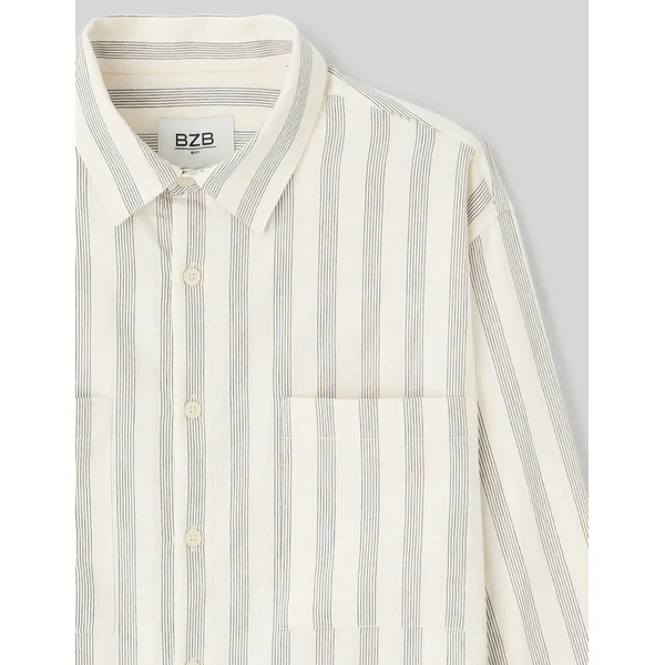 Chemise rayée Naturel