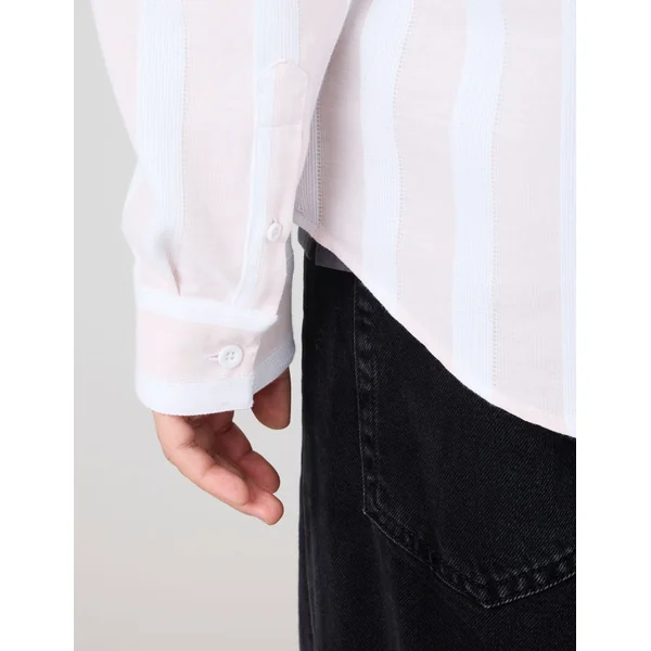 Chemise rayée Rose pâle