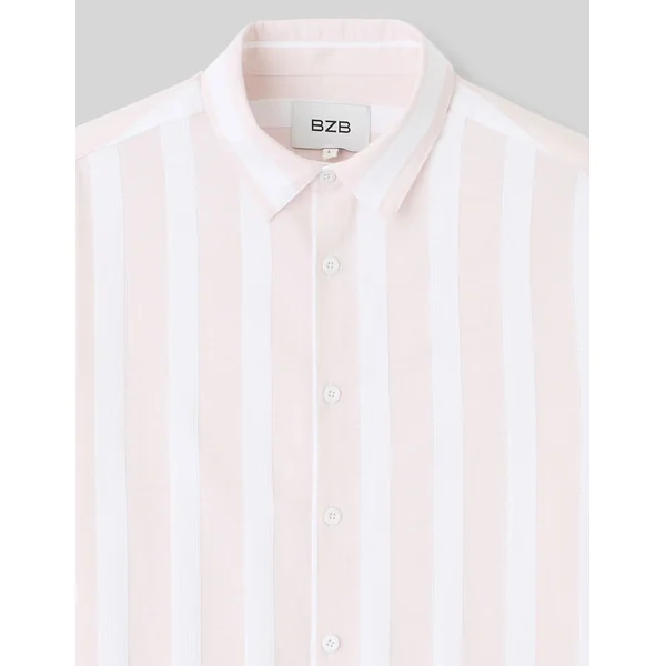 Chemise rayée Rose pâle