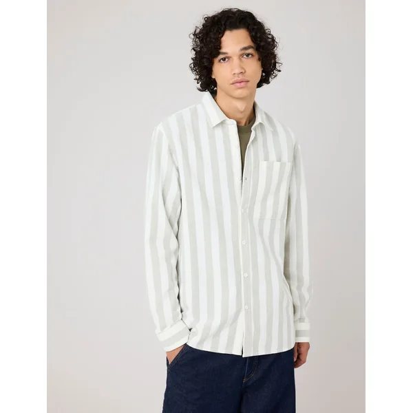 Chemise rayée vert