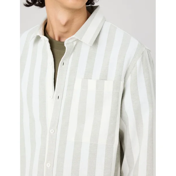 Chemise rayée vert