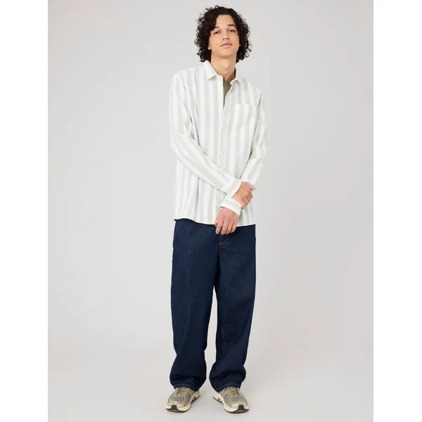 Chemise rayée vert