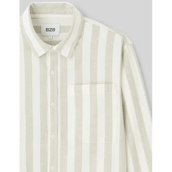 Chemise rayée vert