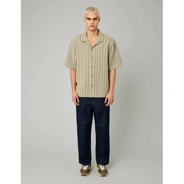 Chemise rayée vert