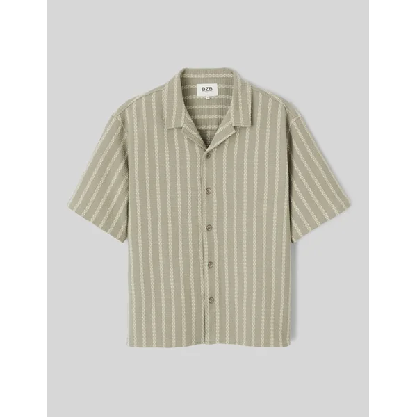 Chemise rayée vert