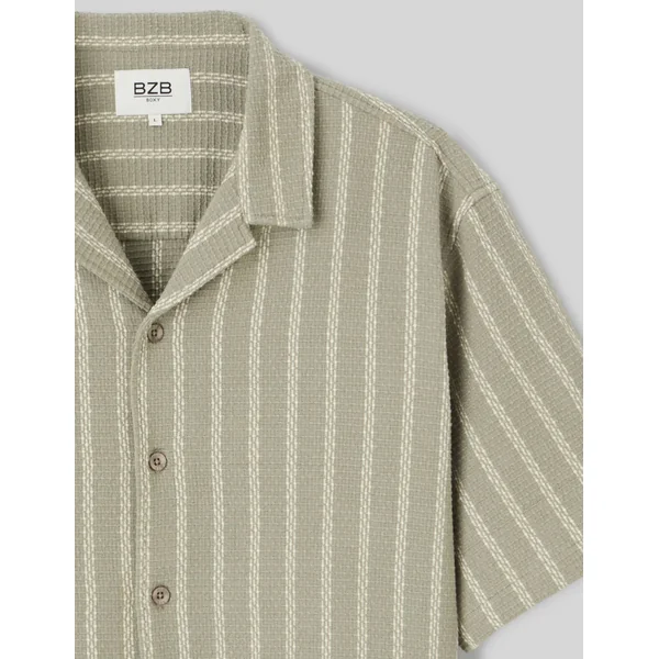 Chemise rayée vert