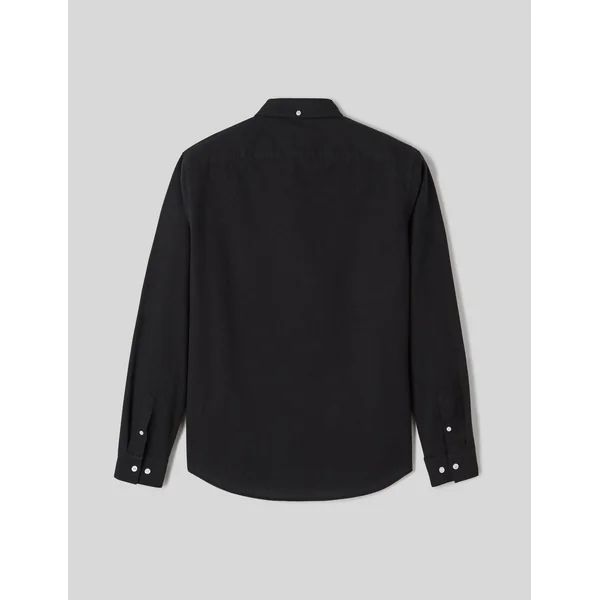 Chemise unie ajustée Noir
