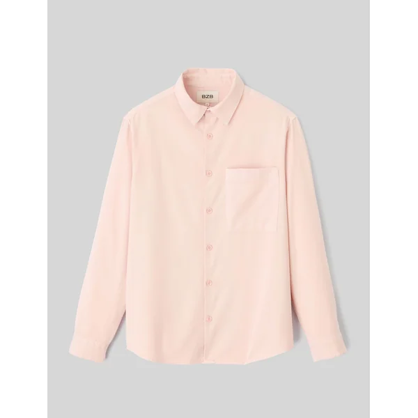 Chemise unie Rose pâle