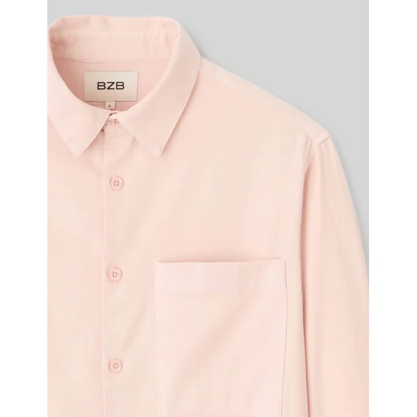 Chemise unie Rose pâle