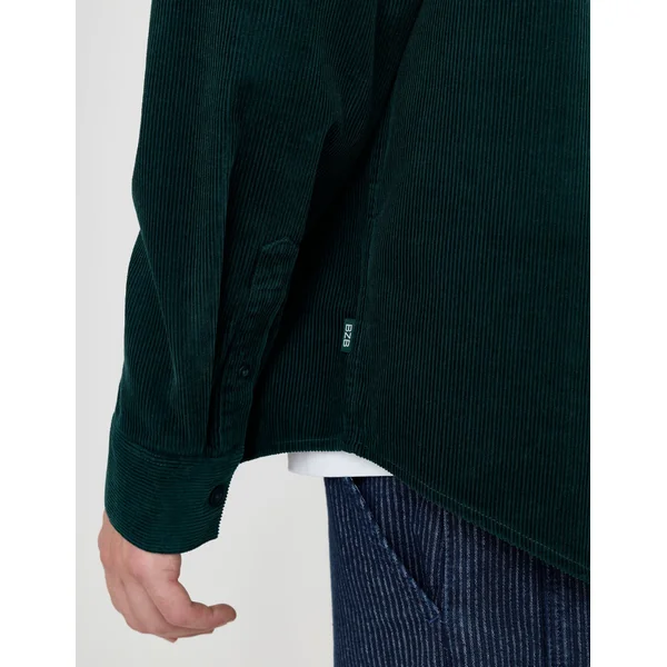 Chemise velours unie Vert