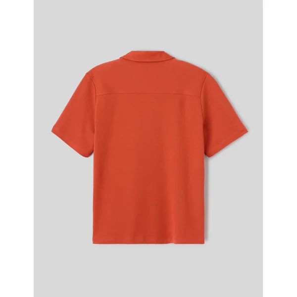 Chemise waffle manches courtes Rouille