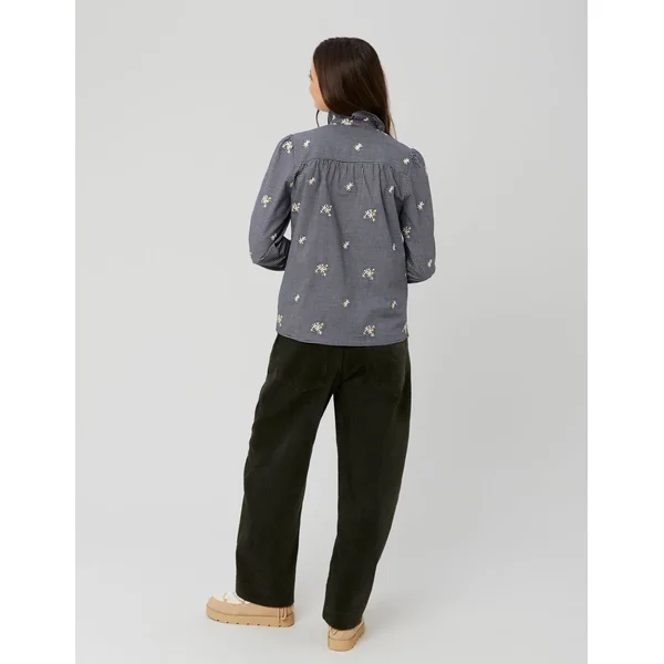 Chemise à carreaux brodée Multicolore