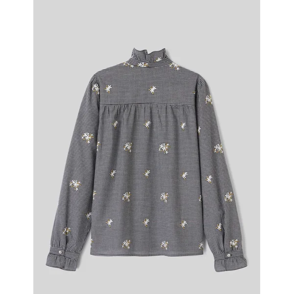 Chemise à carreaux brodée Multicolore